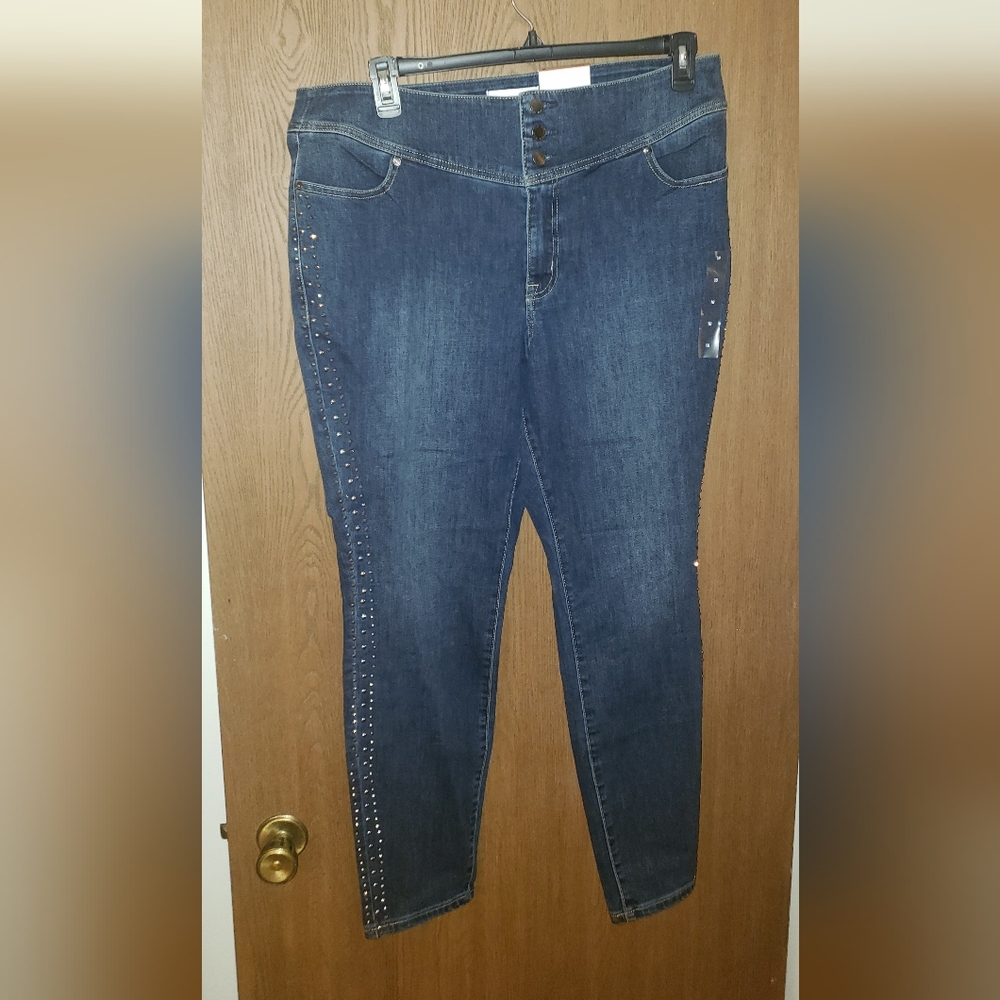 High Rise Denim Jeggings - Picture 2 of 8
